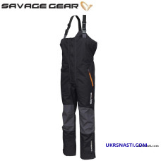 Полукомбинезон Savage Gear WP Performance Bib and Brace размер L чёрно-серые